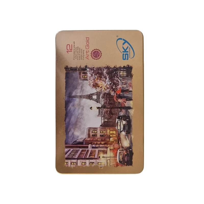مداد رنگی 12 رنگ اسکای طرح برج ایفل کد G12-4