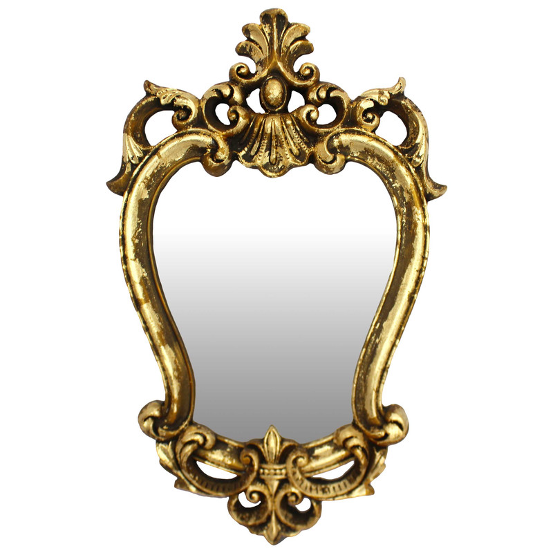 Gold Oval Bow Mirror