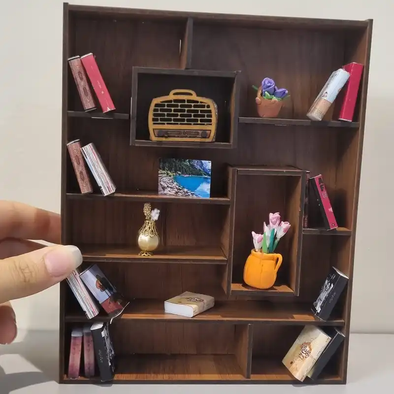 ماکت طرح کتابخانه مینیاتوری مدل دست ساز