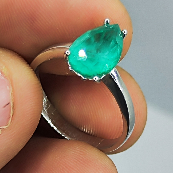 انگشتر نقره زنانه نقره جات بافندگان مدل تورمالین کد 3306