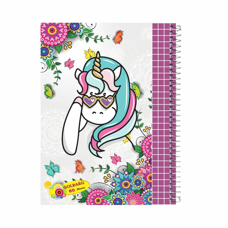 دفتر شطرنجی 60 برگ گلبرگ طرح یونی کد 601212