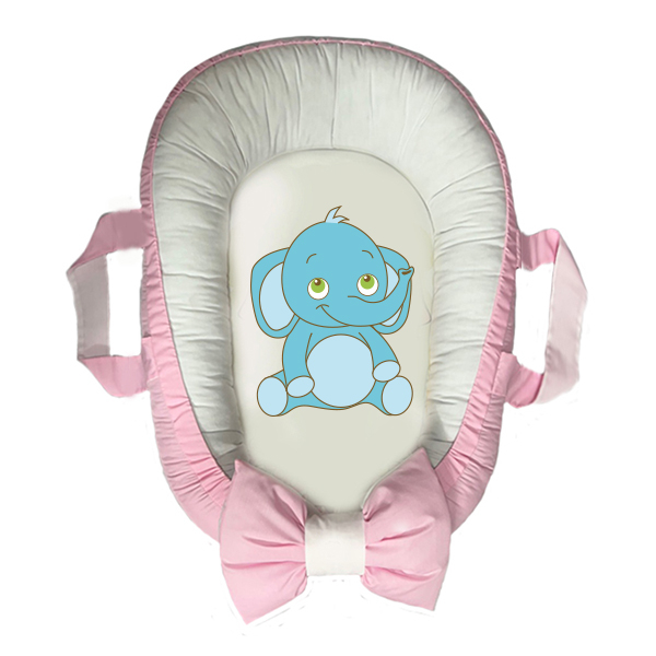 سرویس خواب سه تکه نوزاد مدل گارد محافظ دار طرح بچه فیل کد 090