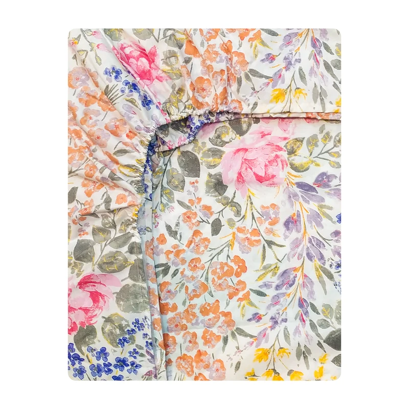 ملحفه فیلور آدنو مدل شقایق کد FI14 دونفره سایز 180x200 سانتی متر