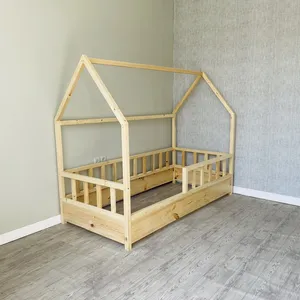تخت خواب یک نفره روستیک دکور مدل kl200 سایز 90x190 سانتی متر