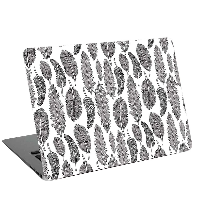 استیکر لپ تاپ طرح  Black White Tribal Feather Pattern کد G-230 مناسب برای لپ تاپ 15.6 اینچ