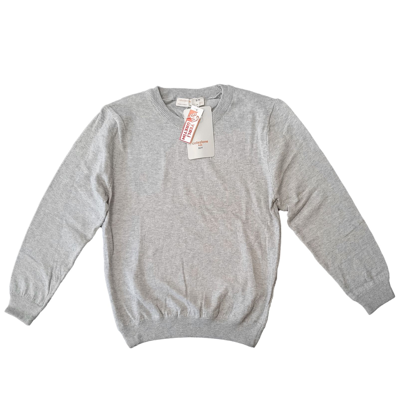 پلیور پسرانه کولزیون مدل ملانژ دو برگ - - 1