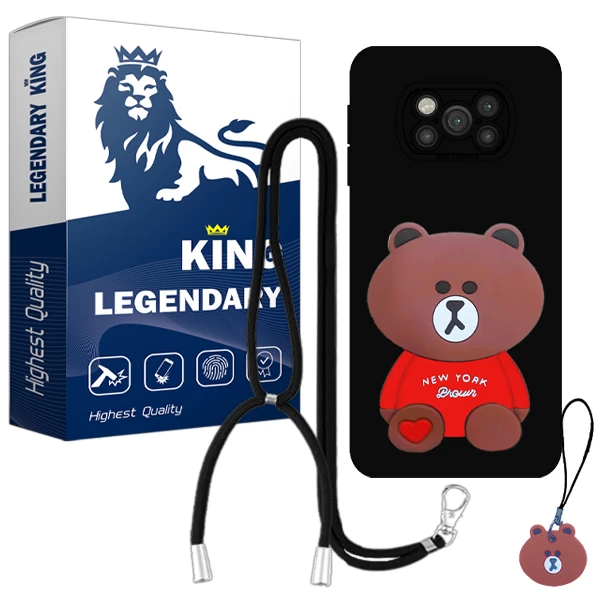 کاور لجندری کینگ مدل AVIZ-GHALBI-21 مناسب برای گوشی موبایل شیائومی Poco X3 NFC / Poco X3 Pro به همراه بند آویز