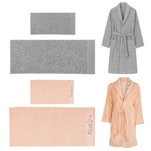 سرویس حوله پالتویی 6 تکه ازدیلک مدل Daffodil