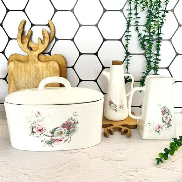 ظرف نان مدل pink flowers