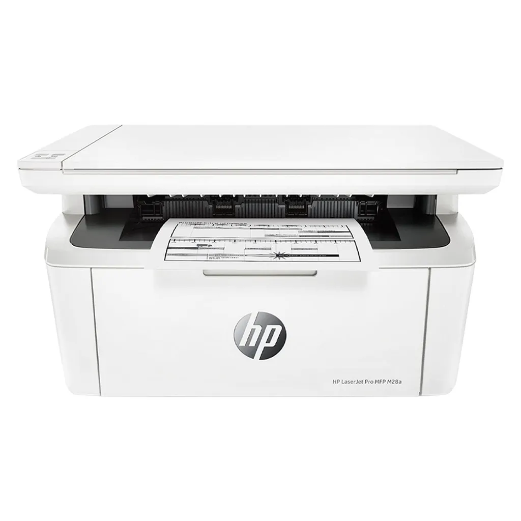 پرینتر اچ پی تک رنگ سه کاره با چاپ لیزری مدل LaserJet Pro MFP M28a، سایز چاپ A4