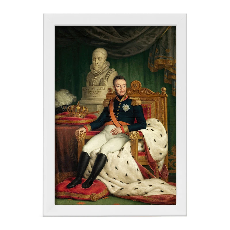 تابلو خندالو مدل نقاشی شاه ویلم اول اثر ماتیوس ایگناتیوس ون بری کد F12224