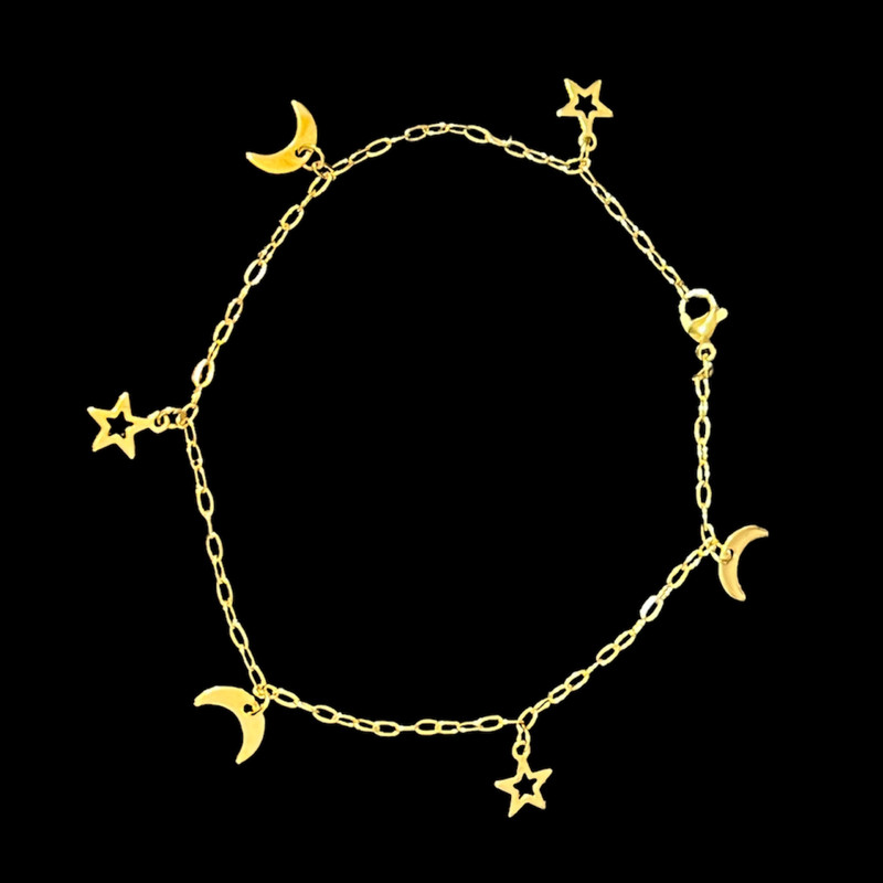 پابند زنانه مدل ستاره و ماه کد 30