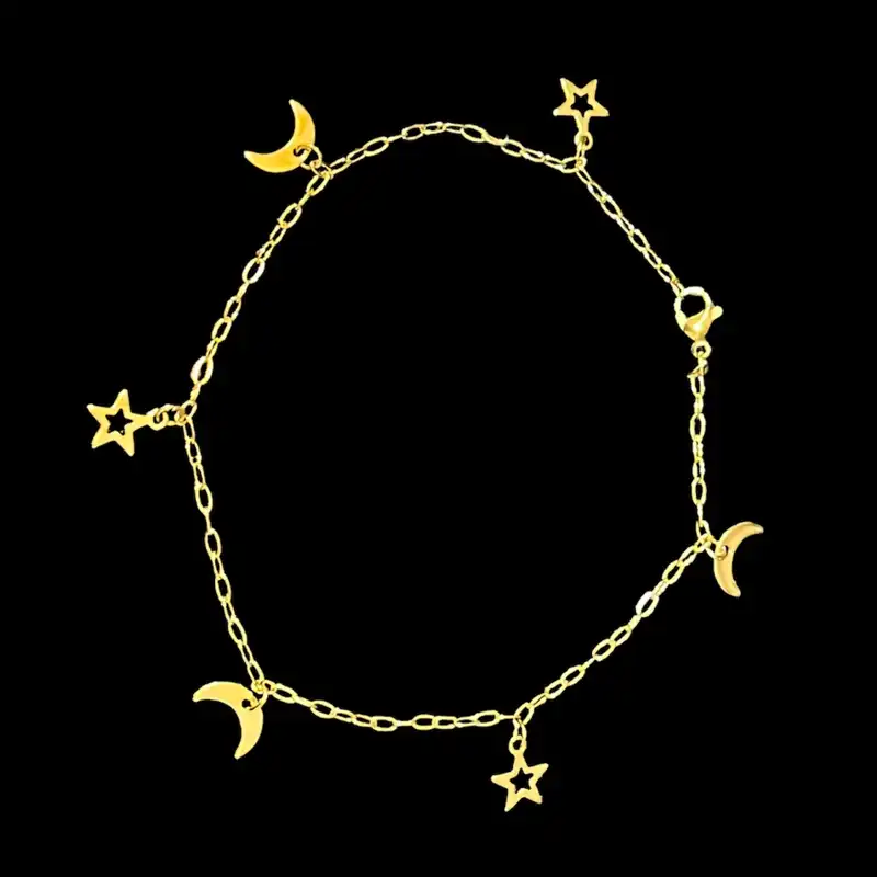 پابند زنانه مدل ستاره و ماه کد 30