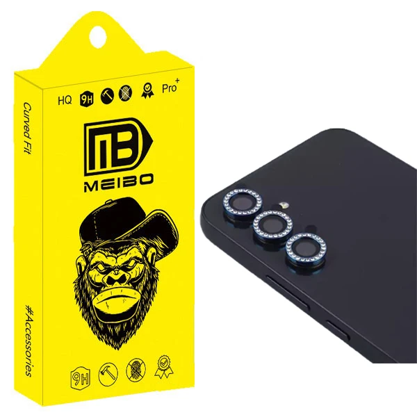 محافظ لنز دوربین رینگی نگین دار میبو مدل Gem Ring مناسب برای گوشی موبایل سامسونگ Galaxy A35 / A55 / A06 / S24 FE / IP 14 / IP 15