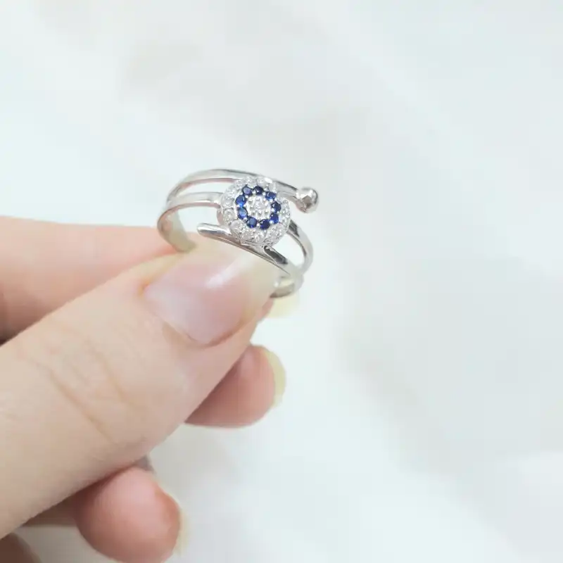 انگشتر نقره زنانه مدل تیناس