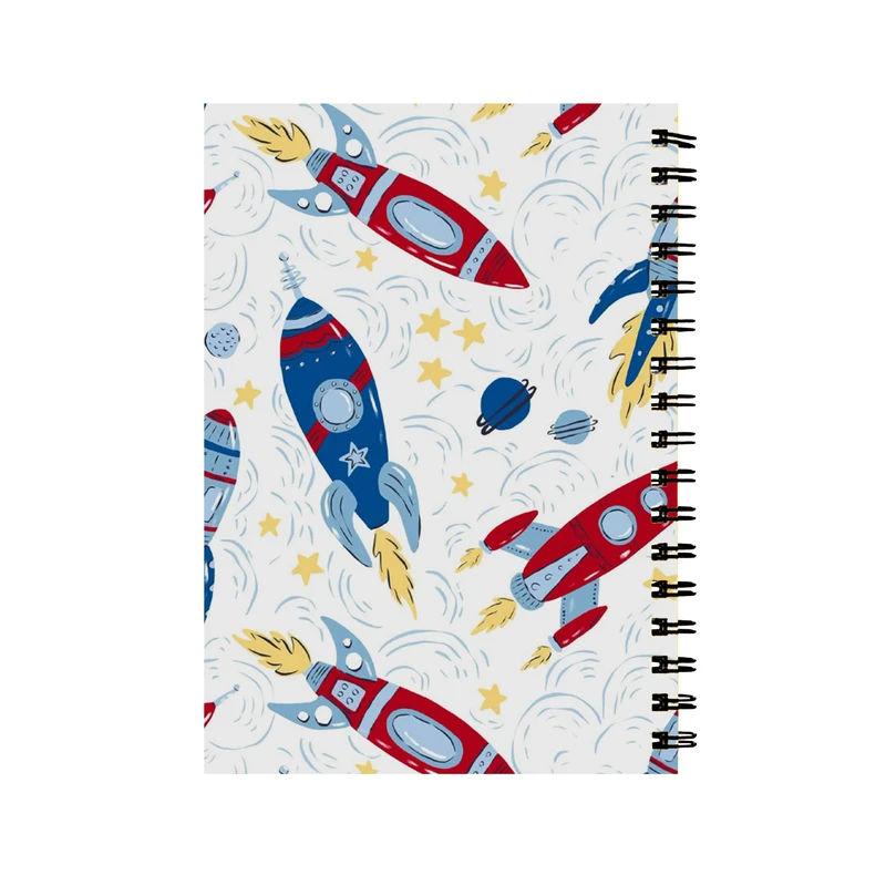 دفتر مشق 60 برگ طرح موشک فضایی کد 502