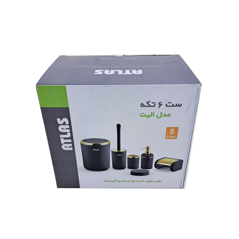 عکس شماره 5 : ست سرویس بهداشتی 6 پارچه اطلس مدل الیت