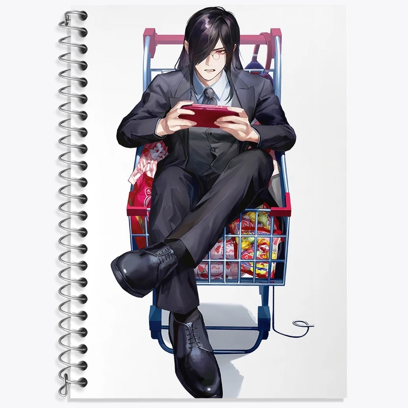 دفتر زبان 50 برگ خندالو مدل سه خط طرح فانفیر انیمه اژدهای خدمتکار کوبایاشی کد 36294