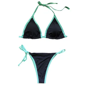 ست شورت و سوتین زنانه مدل نئونی رنگ آبی