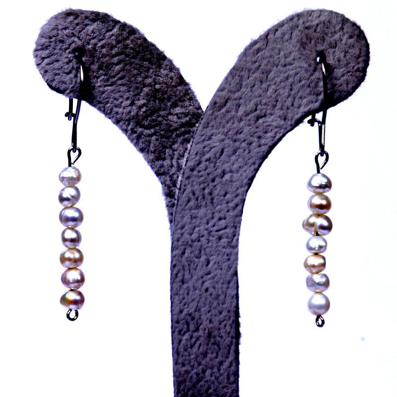 گوشواره نقره زنانه مدل مروارید Go01