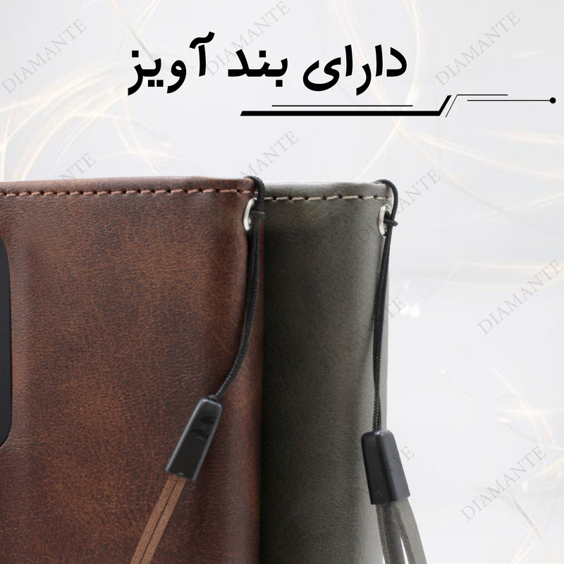 کیف کلاسوری دیامانته مدل Grigio bk مناسب برای گوشی موبایل هوآوی Y9S به همرا بند آویز