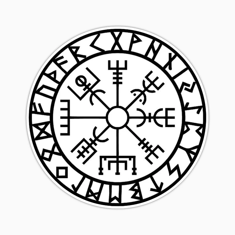 استیکر لپ تاپ و موبایل بووم طرح سریال Vikings مدل Maya Symbol کد LB67