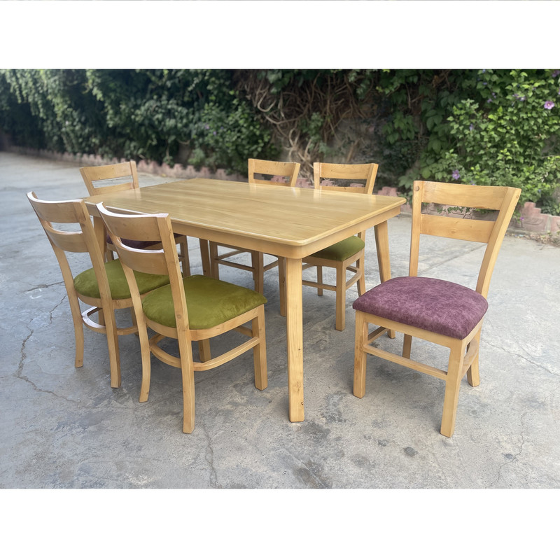 میز و صندلی ناهارخوری 6 نفره گالری چوب آشنایی مدل Khod-2Tir-Lux6