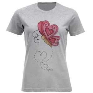 تی شرت آستین کوتاه زنانه مدل پروانه کد A02