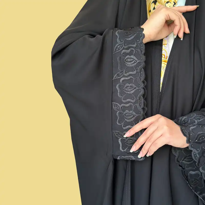 چادر عبایی مدل یاسمین گل رز