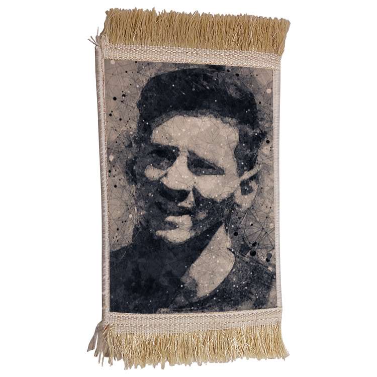 فرش ماشینی دیوارکوب مدل مسی کد 54