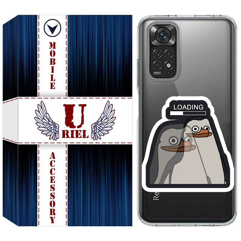 کاور یوریل مدل Clear کد 84 طرح Loading مناسب برای گوشی موبایل شیائومی Redmi Note 11 4G / Note 11S