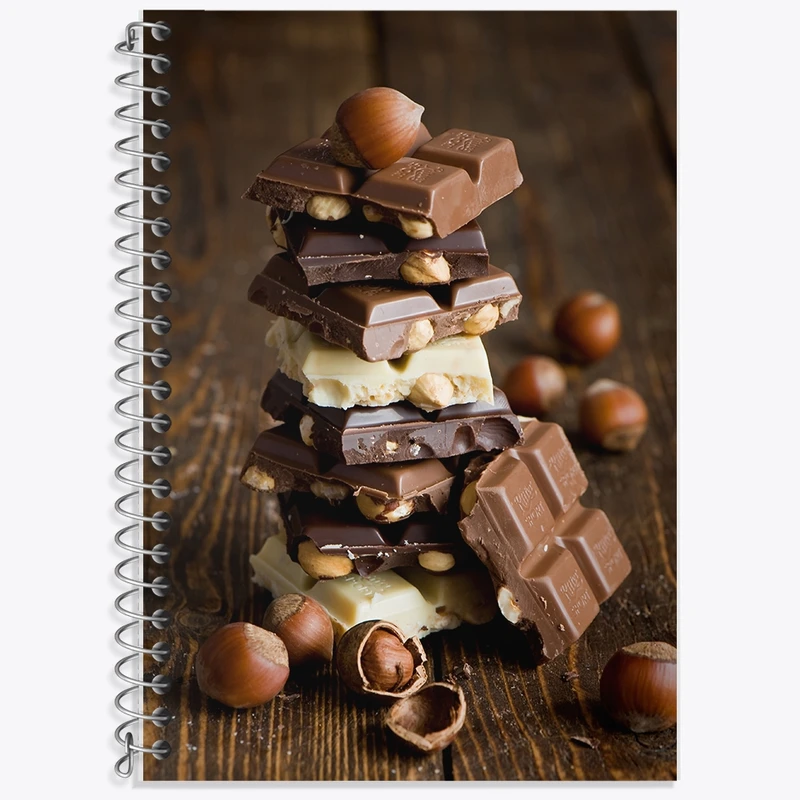 دفتر زبان 50 برگ خندالو مدل سه خط طرح شکلات کد F1341