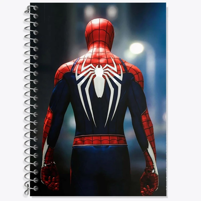دفتر زبان 50 برگ خندالو مدل سه خط طرح مرد عنکبوتی Spider Man کد 13159