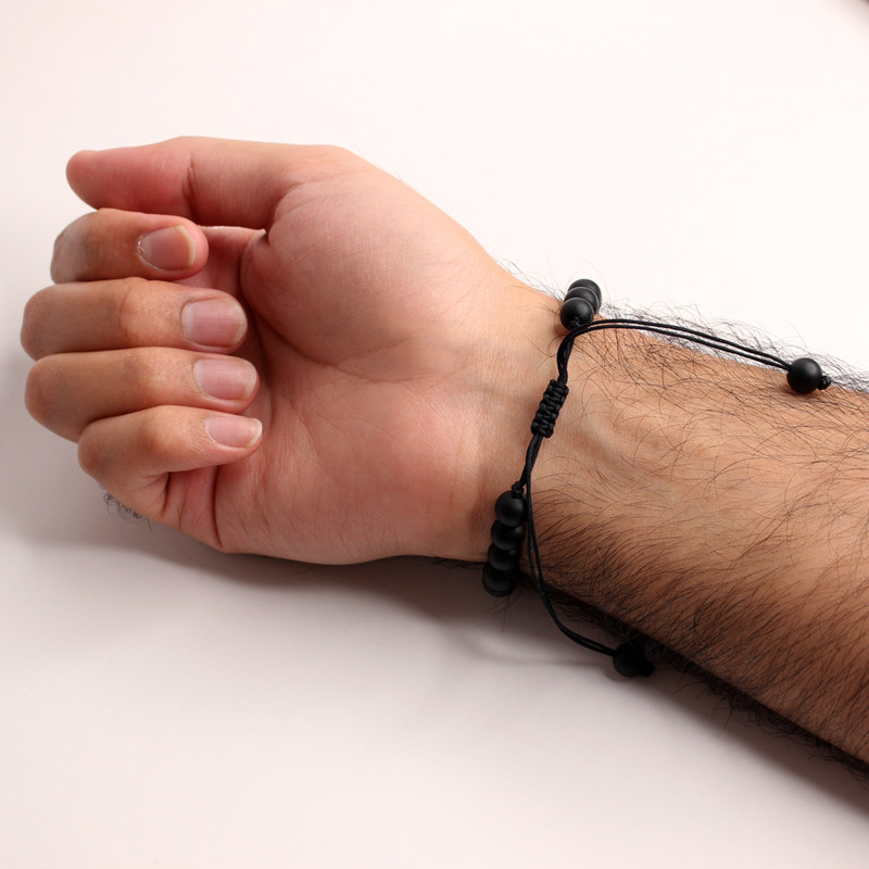 دستبند مردانه گلسو مدل اونیکس مات دستبند مردانه گلسو مدل اونیکس مات