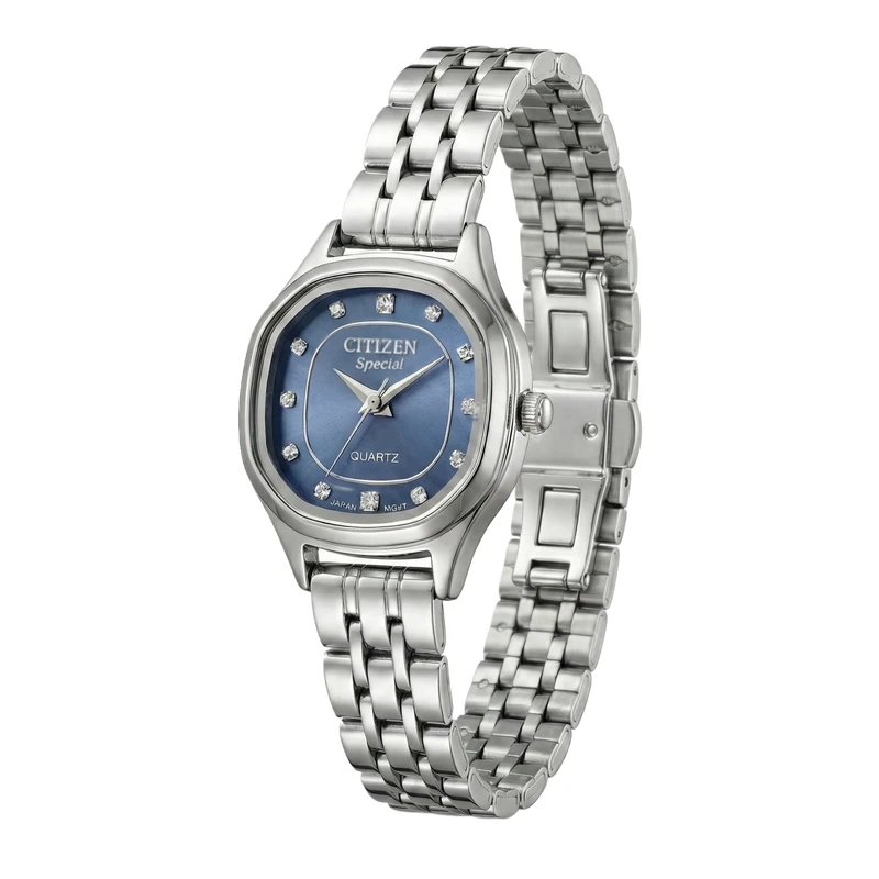 ساعت مچی عقربه‌ای کوارتز زنانه مدل مینیمال لوکس کلاسیک بند فول استیل قفل مخفی کد CZ003