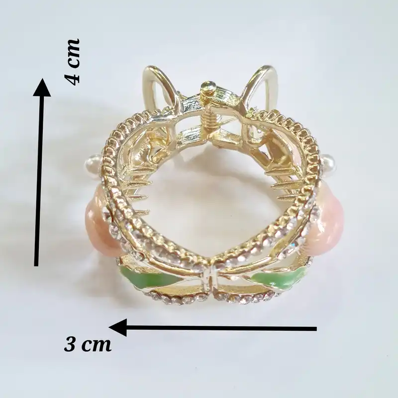 کلیپس مو زنانه مدل دم اسبی سامورایی نگین‌دار کد brg 1223