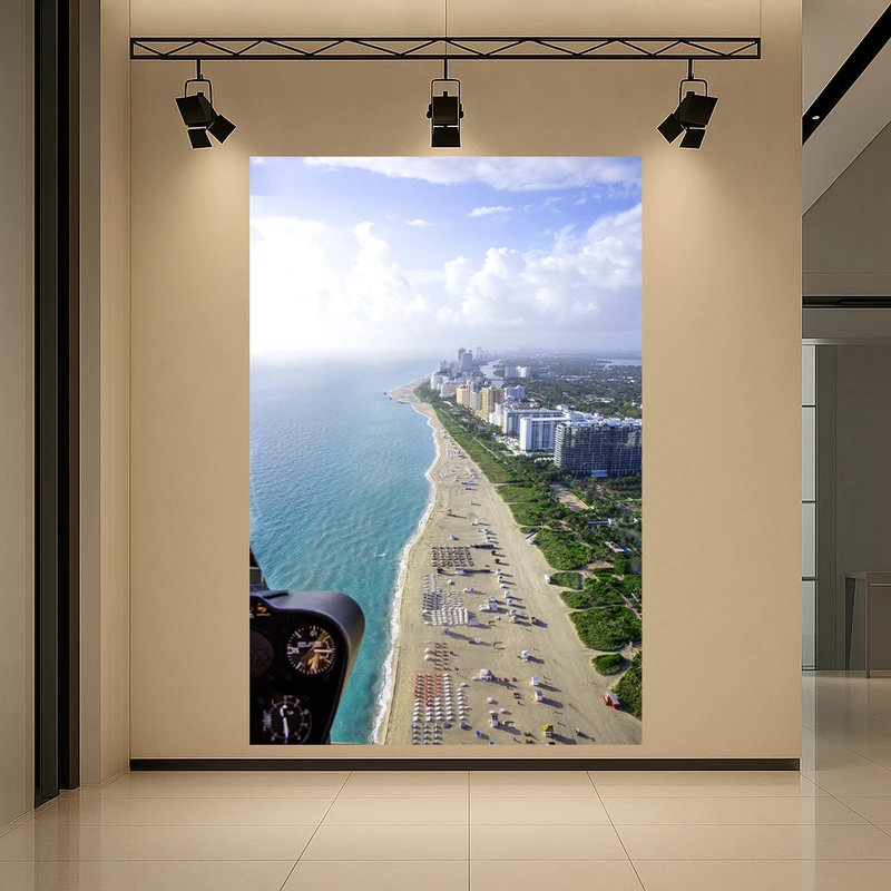 پوستر طرح مخمل پرواز مدل نمای ساحلی کد AR3059316