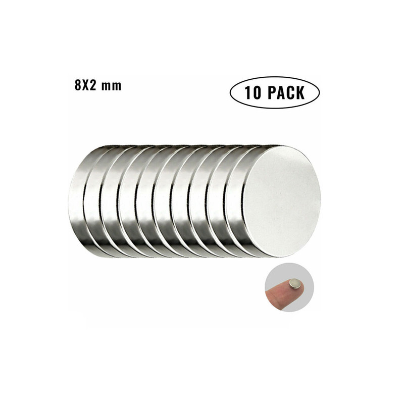 آهن ربا مدل نئودیمیوم دیسک D8x2mm بسته 10 عددی