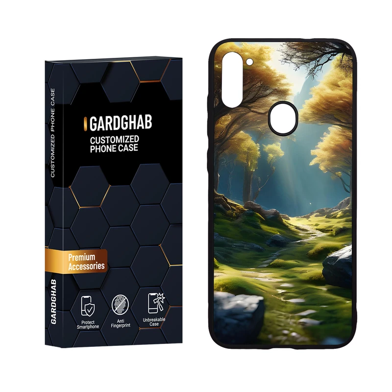  کاور گارد قاب مدل پشت گلس هنری مناسب برای گوشی موبایل سامسونگ Galaxy A11 / M11