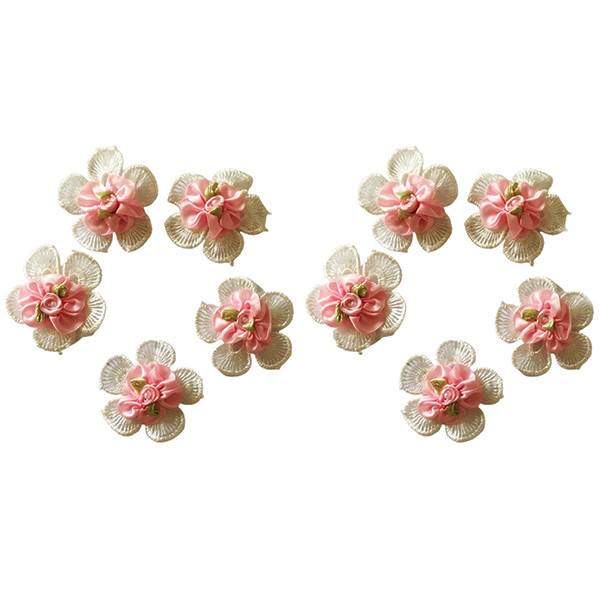 گل مصنوعی مدل گل رز توری کد 182 بسته 10 عددی