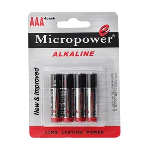 باتری نیم قلمی میکروپاور مدل Lr03 بسته 4عددی