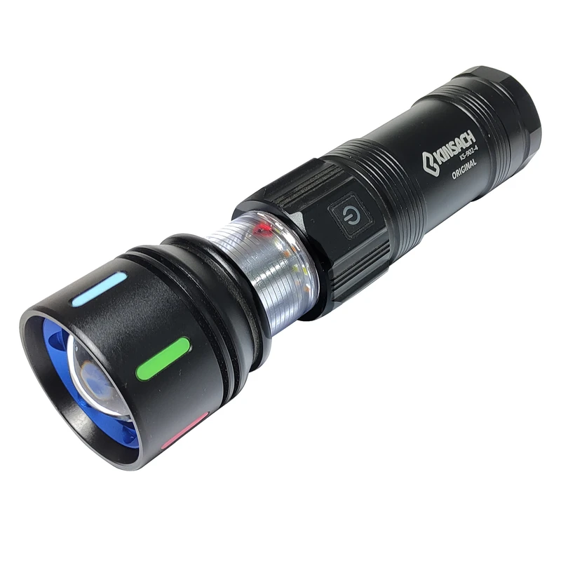 چراغ قوه دستی کینساچ مدل KS-902-4 رنگ نور چند رنگ