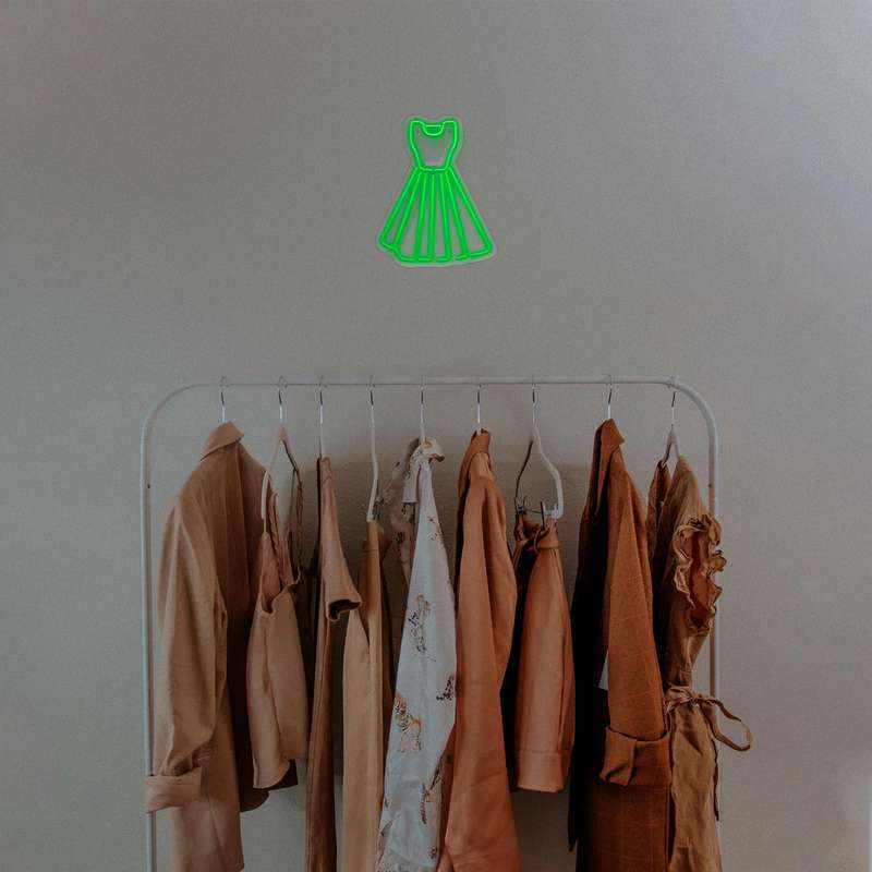 چراغ دیواری نئون دیزاین طرح Women-Clothes_GR