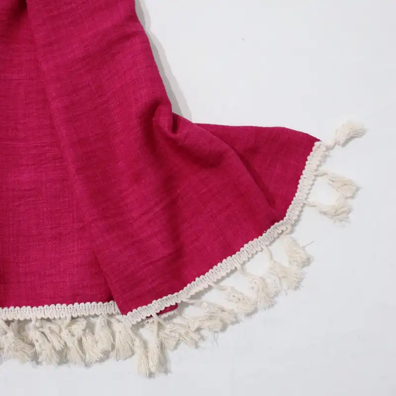 شال زنانه مدل ساده منگوله دار کد 4011