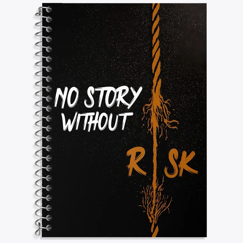 دفتر لغت 50 برگ خندالو طرح No Story Without Risk کد N2635