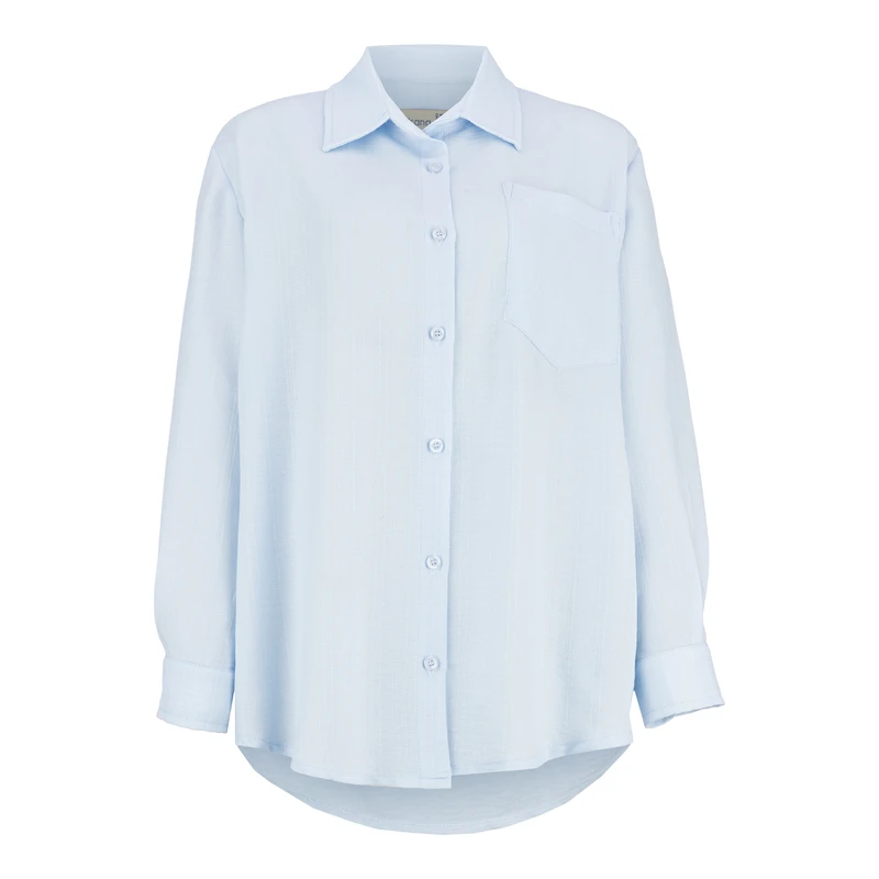 مانتو زنانه السانا مدل پارسان کد 223322 رنگ آبی