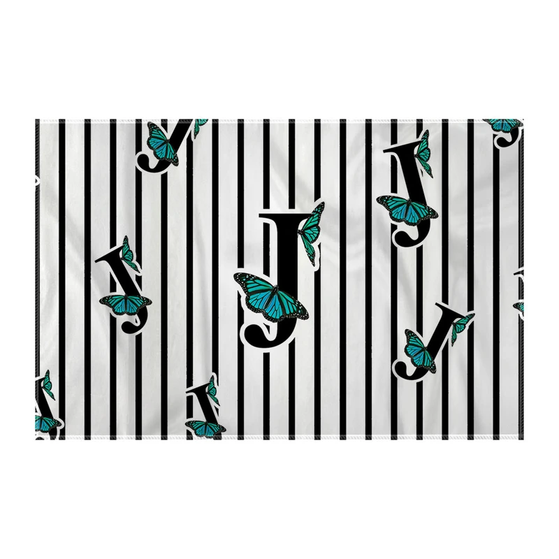 کاغذ کادو ترمه طراحان ایده مدل حرف J پروانه ای کد cfp3012