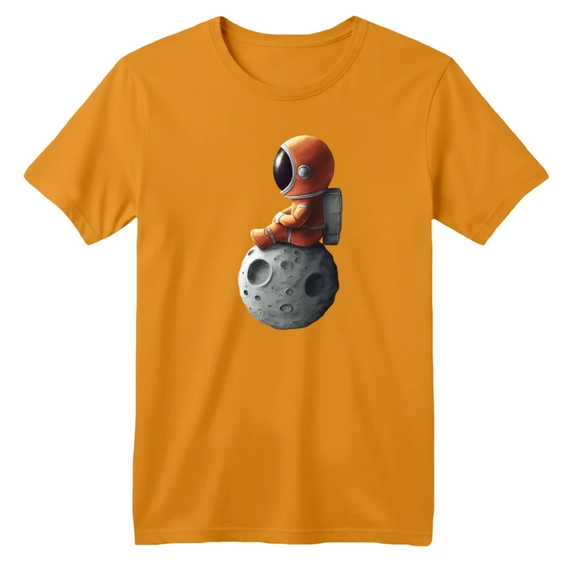 تی‌شرت آستین کوتاه لانگ بچگانه مدل فضانورد و ماه