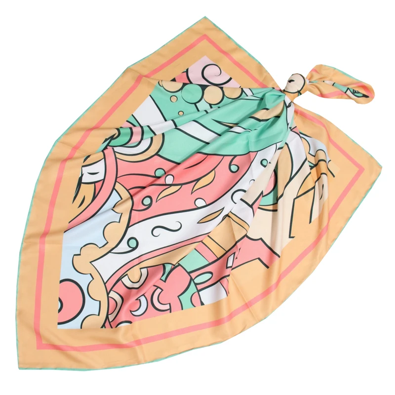 روسری زنانه مدل ابریشم جدید مجلسی ترمه تابستانی کد a-8035