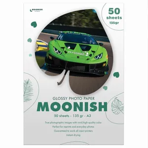 کاغذ چاپ عکس فتوگلاسه مونیش مدل 135gr-Jm سایز A3 بسته 50 عددی